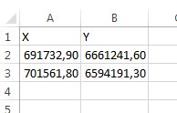 The excel file looks like this