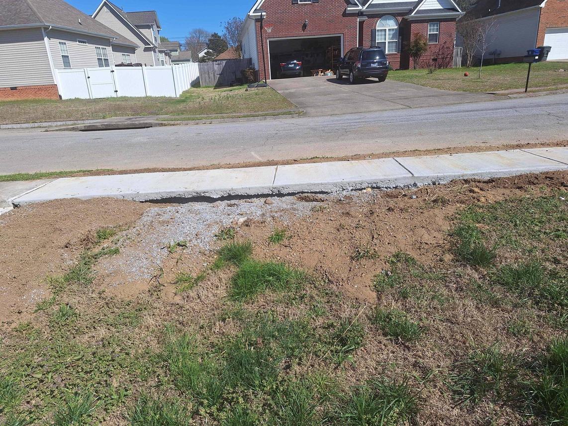 washed out sidewalk