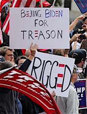 Supporters of President Donald Trump participate on a 'Stop the Steal' protest at the Georgia State Capitol, after the 2020 presidential election was called for Democratic candidate Joe Biden, in Atlanta, Nov. 7, 2020.