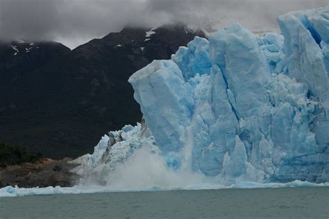 glacial ice entering ocean