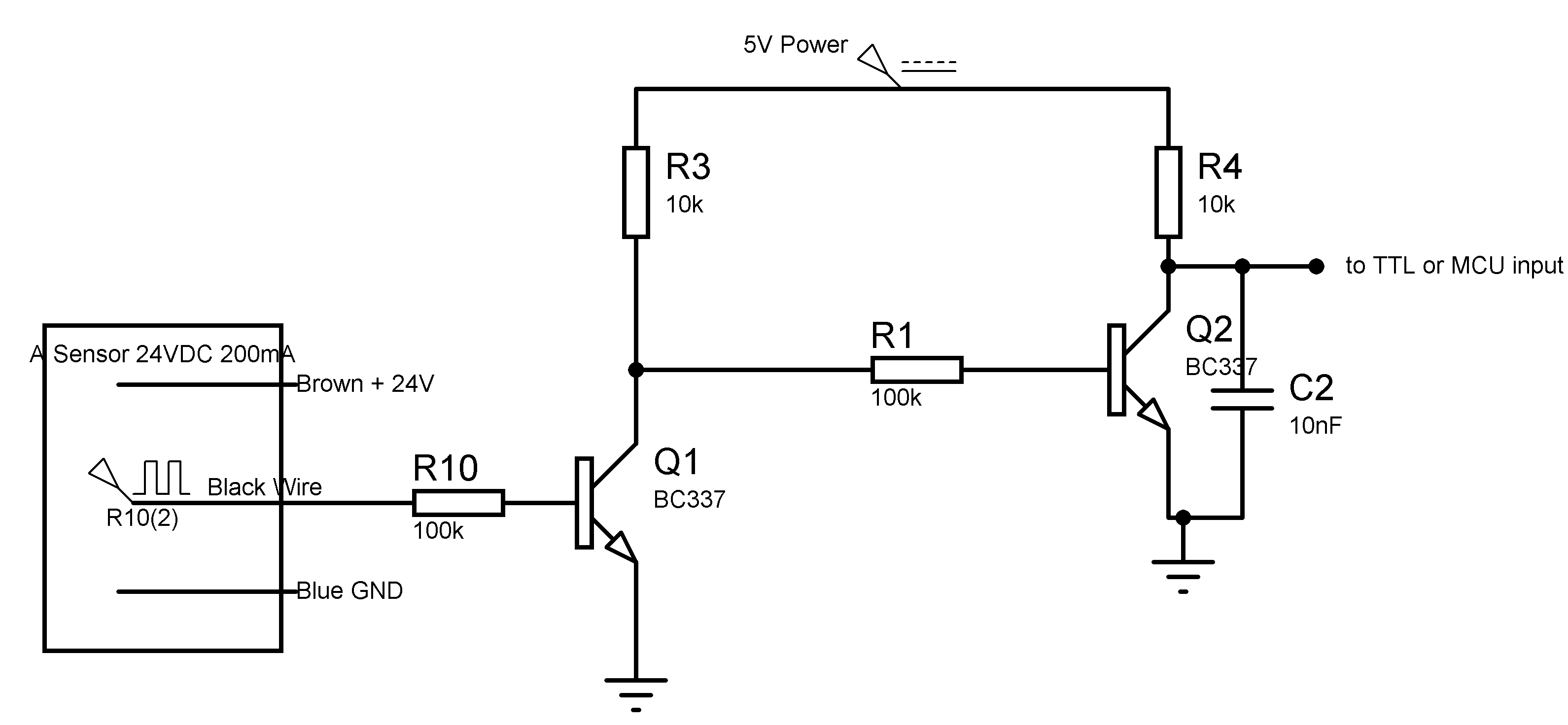 2 NPN level shifter