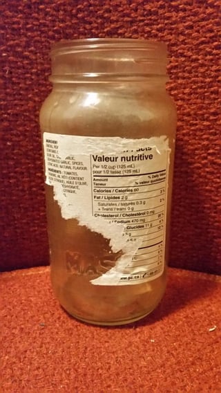 Ugly label bottle