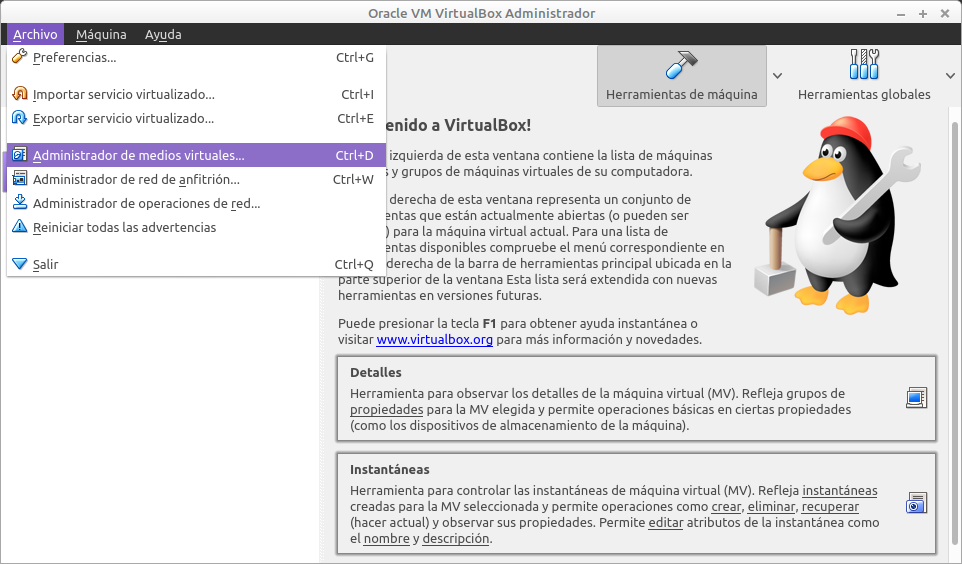 Agregar adaptador solo-anfitrión VirtualBox