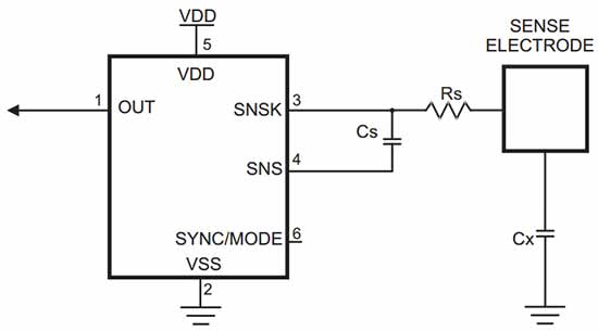 AT42QT1011 basic schematic