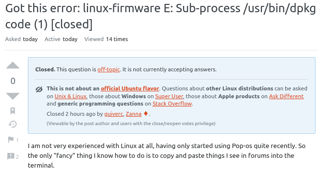 viewable by the post author and users with the close /reopen votes privilege