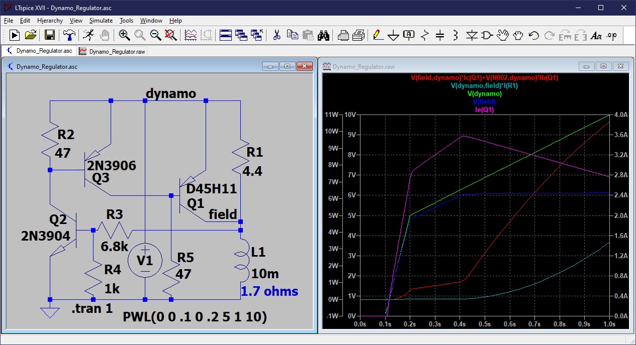 Dynamo Regulator LTSpice Simulation