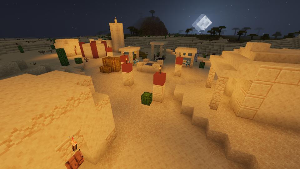 Desert Village at Night