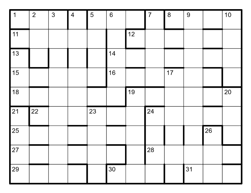 Empty crossword grid