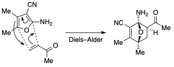 Proposed Diels–Alder adduct