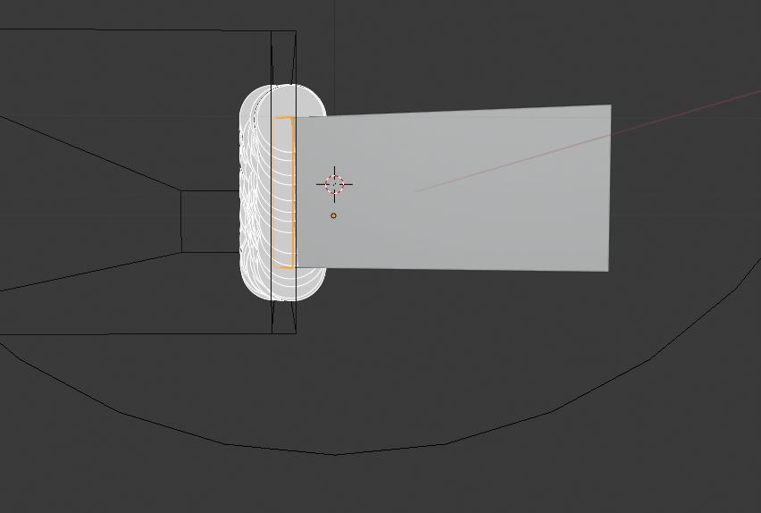 Halo particles surrounding the emitter geometry.