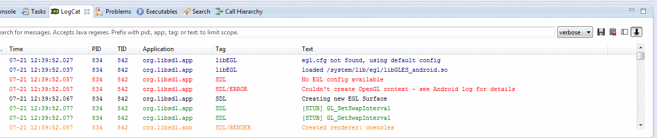 Eclipse LogCat viewer