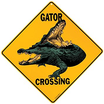 Gator Crossing Sign