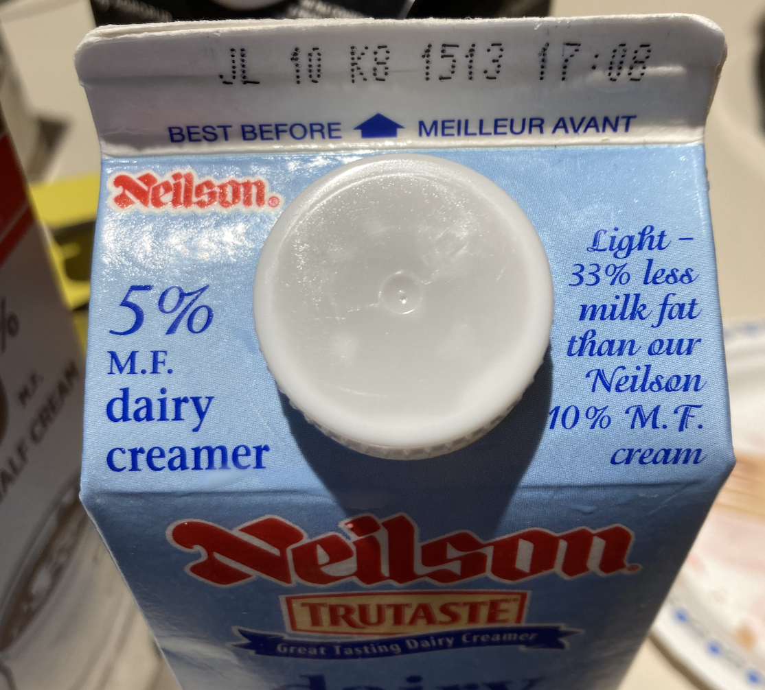 cream carton