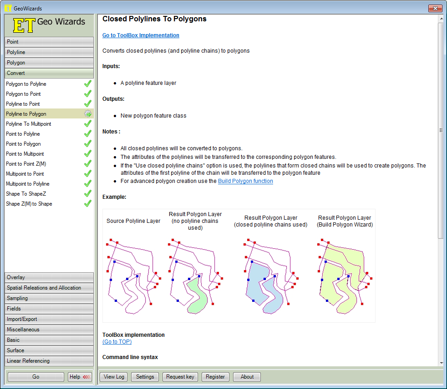 ET GeoWizards tool