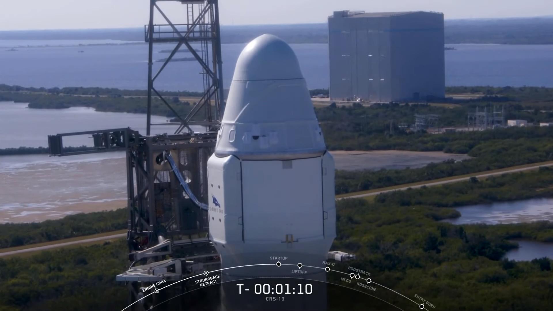 The size of this nosecone can be seen in this image from today's launch, CRS-19.