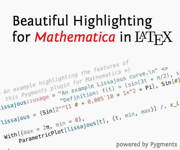 Mathematica syntax highlighter for LaTeX