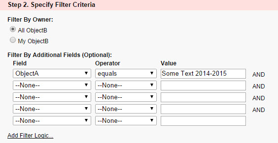 List View Criteria