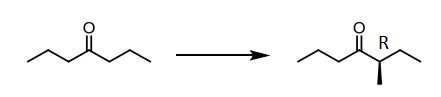 Enantioselective synthesis of R-3-methyl-4-heptanone