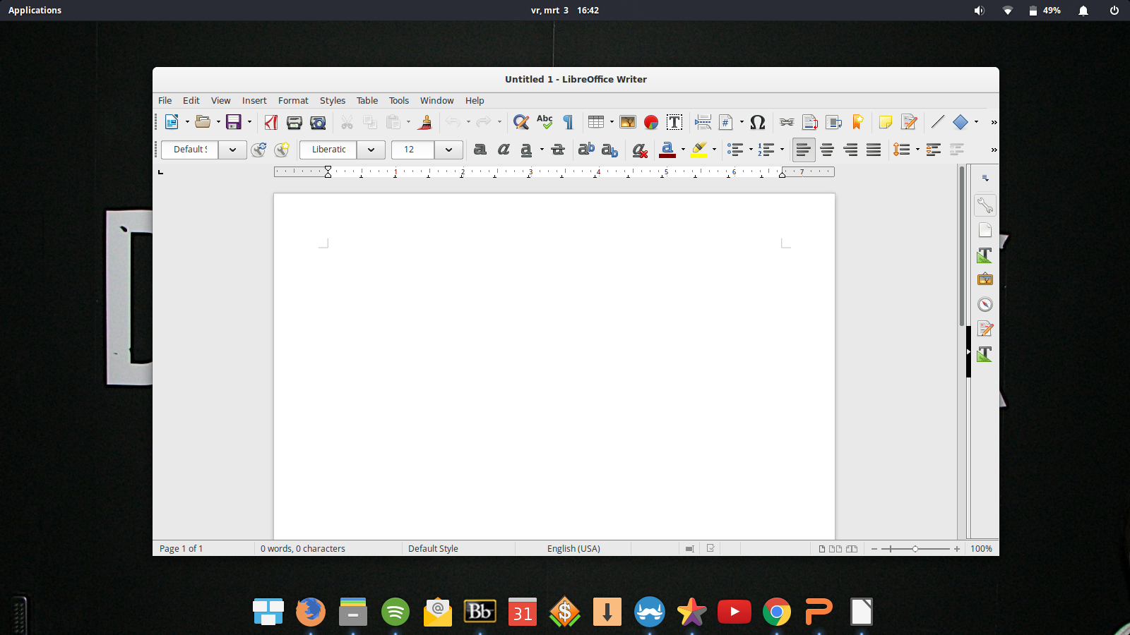 Screnshot Libreoffice