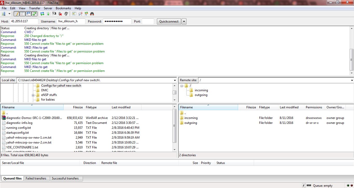 Preview on FileZilla FTP client