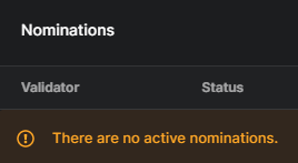 There are no active nominations