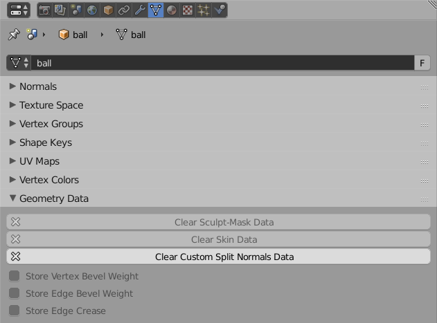 clear custom normals