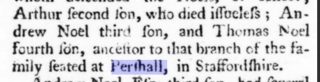 Pershall with long s