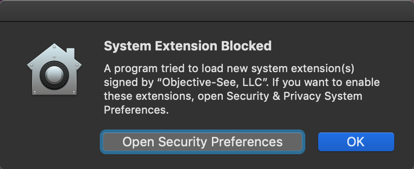 System Extension Blocked