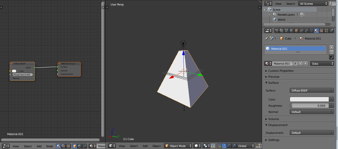 node editor open next to the 3d viewport