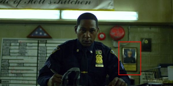 Stan Lee on a poster in Daredevil