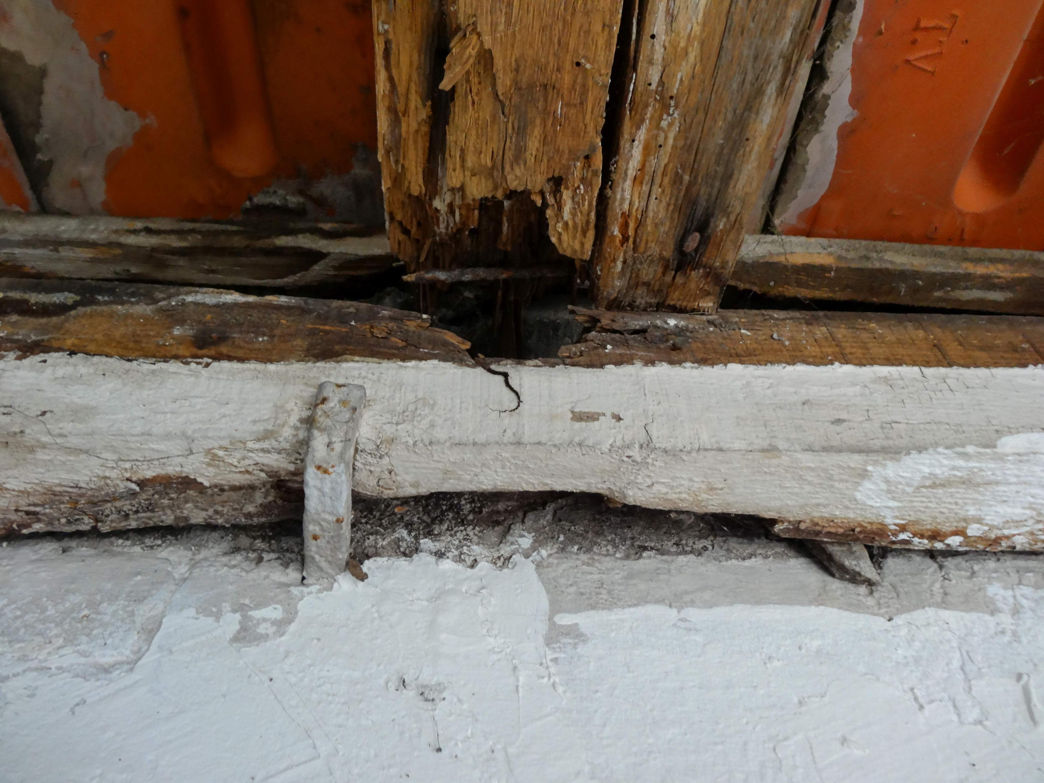 Close-up roof rafter