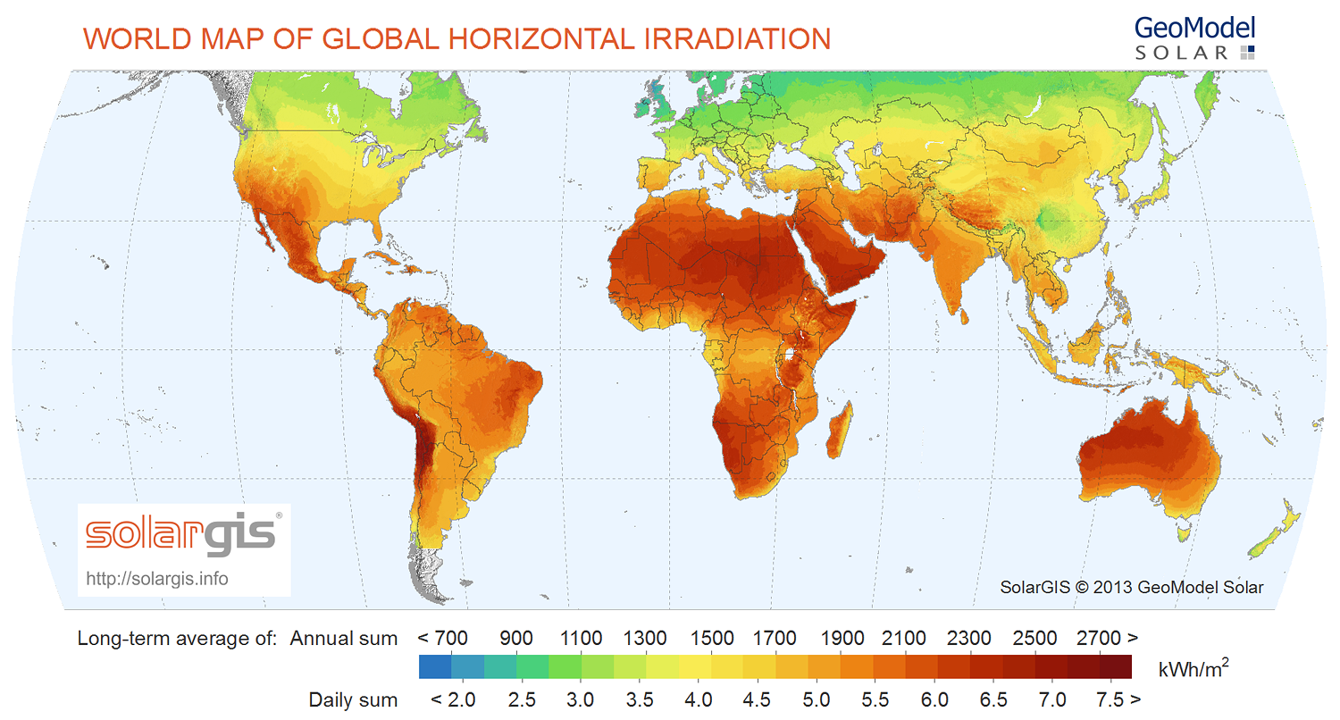 Global Solar Irradiation Map