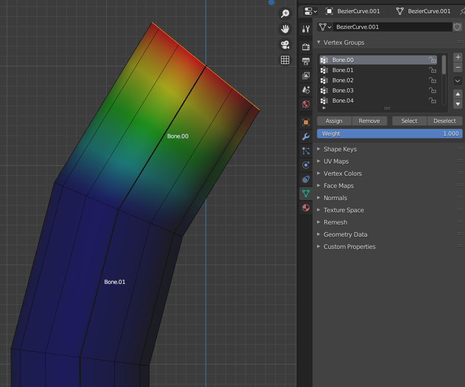 Applying a part of the mesh to the appropriate vertex group in edit mode