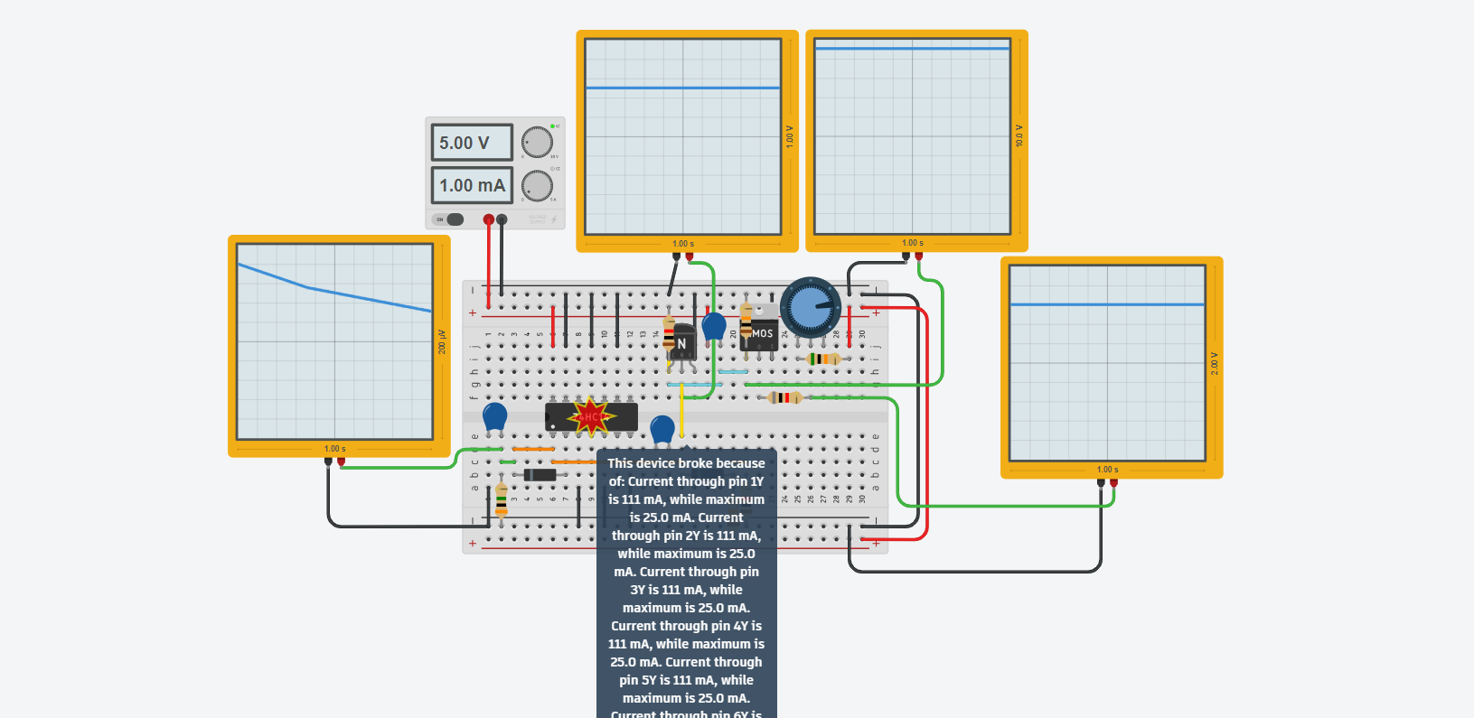 Here is the Tinkercad simulation that also doesn't work