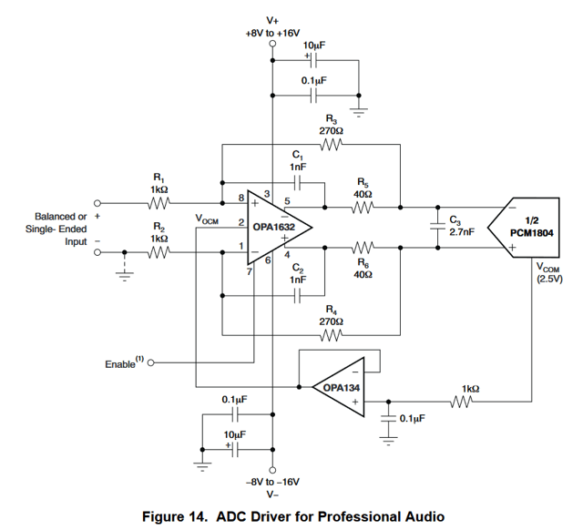OPA1632 schemataic