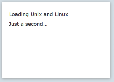 Loading Unix and Linux. Just a second...