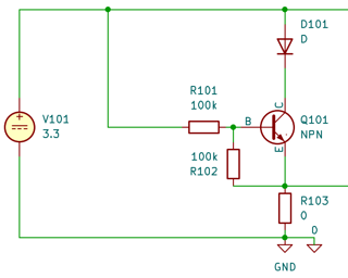 Prebiased npn LED drive circuit