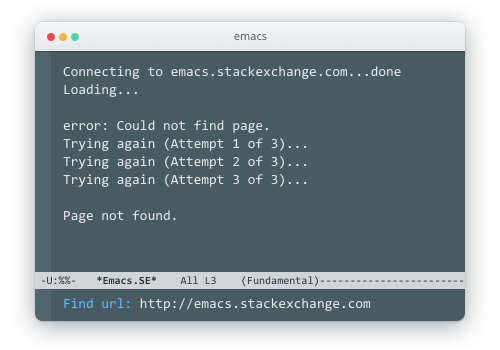 Emacs 404