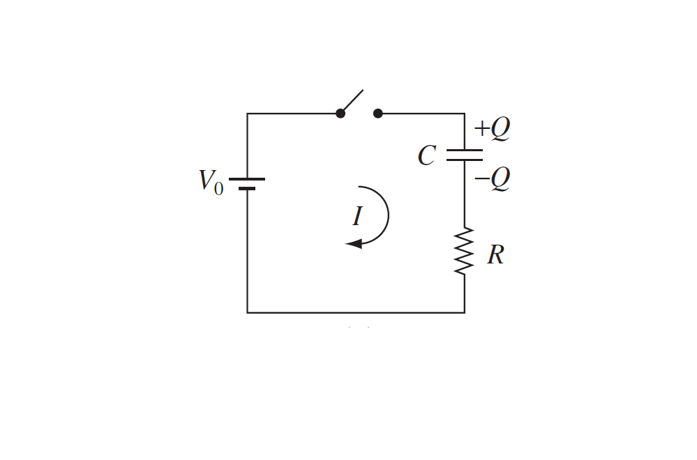 Circuit with battery, capacitor and resistor