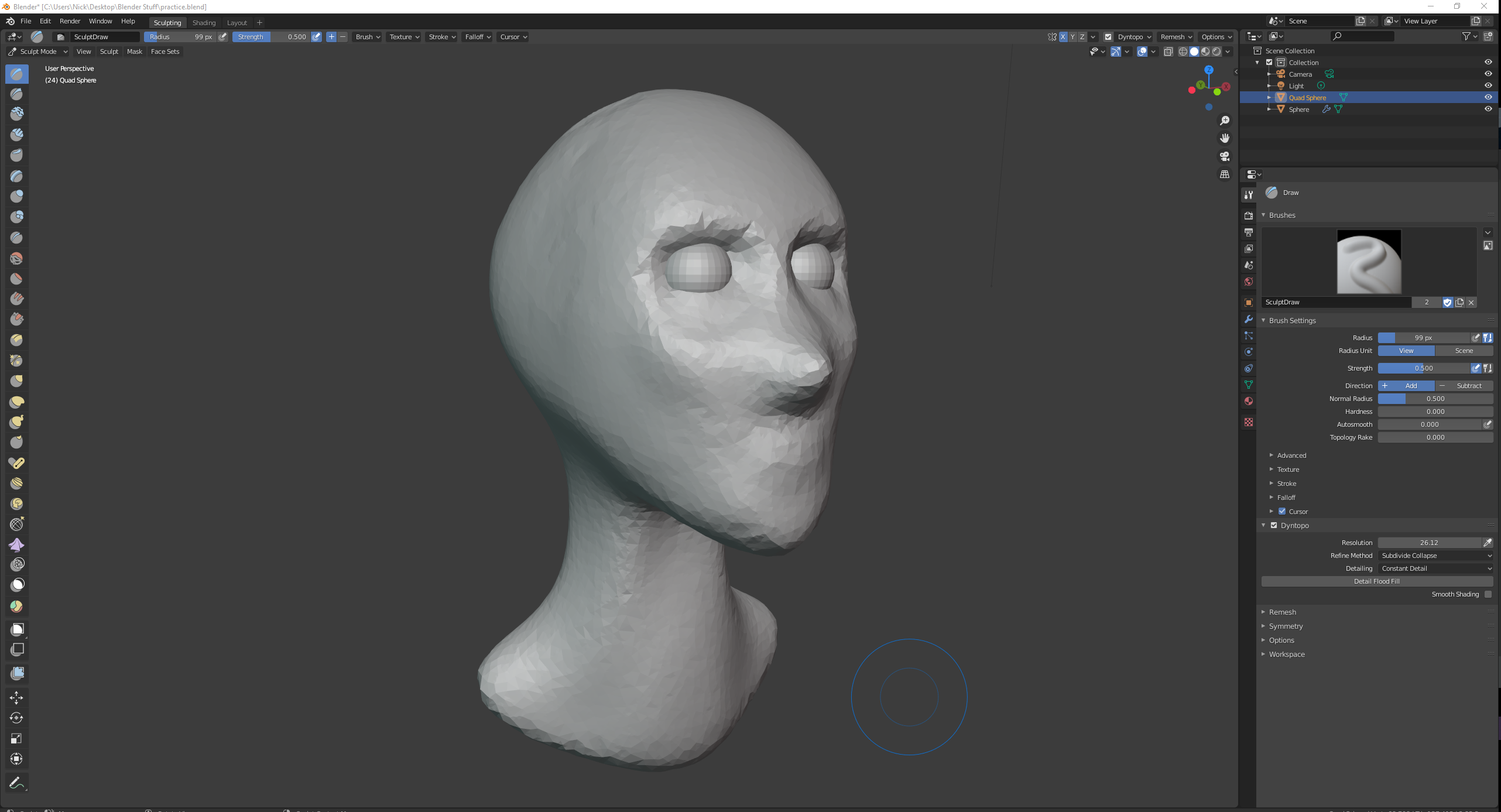 screengrab of my blender file