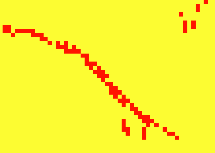 Raster map with binary values