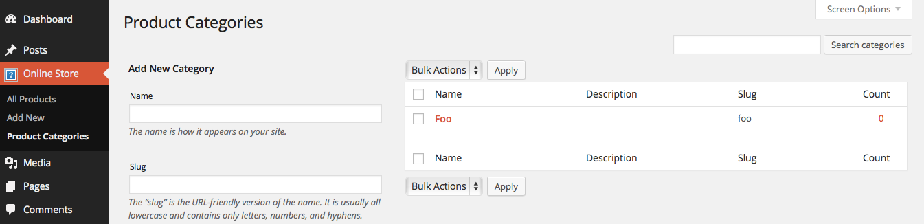 Add category to your custom taxonomy