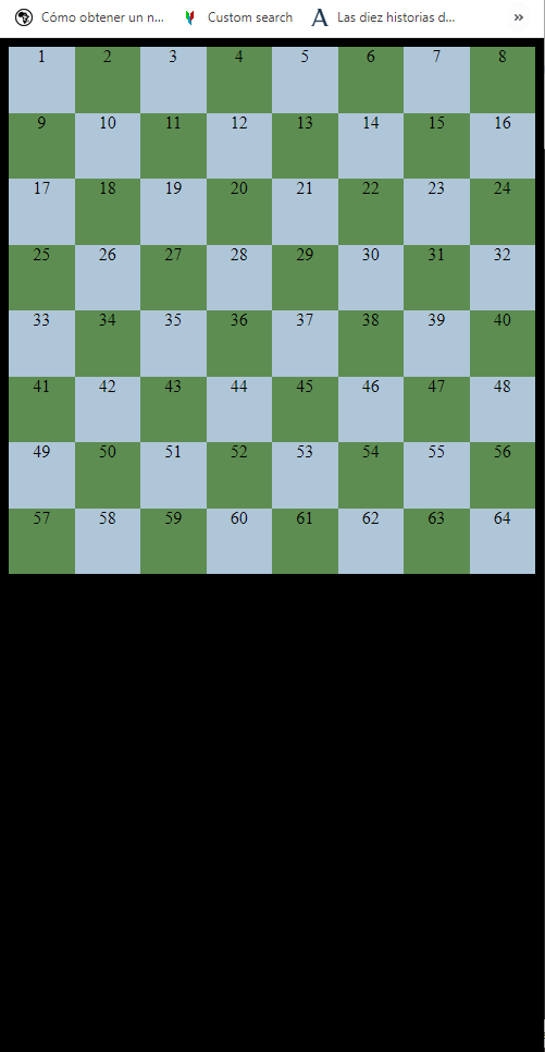 Tablero de ajedrez responsive, visual y aparentemente se ve bien