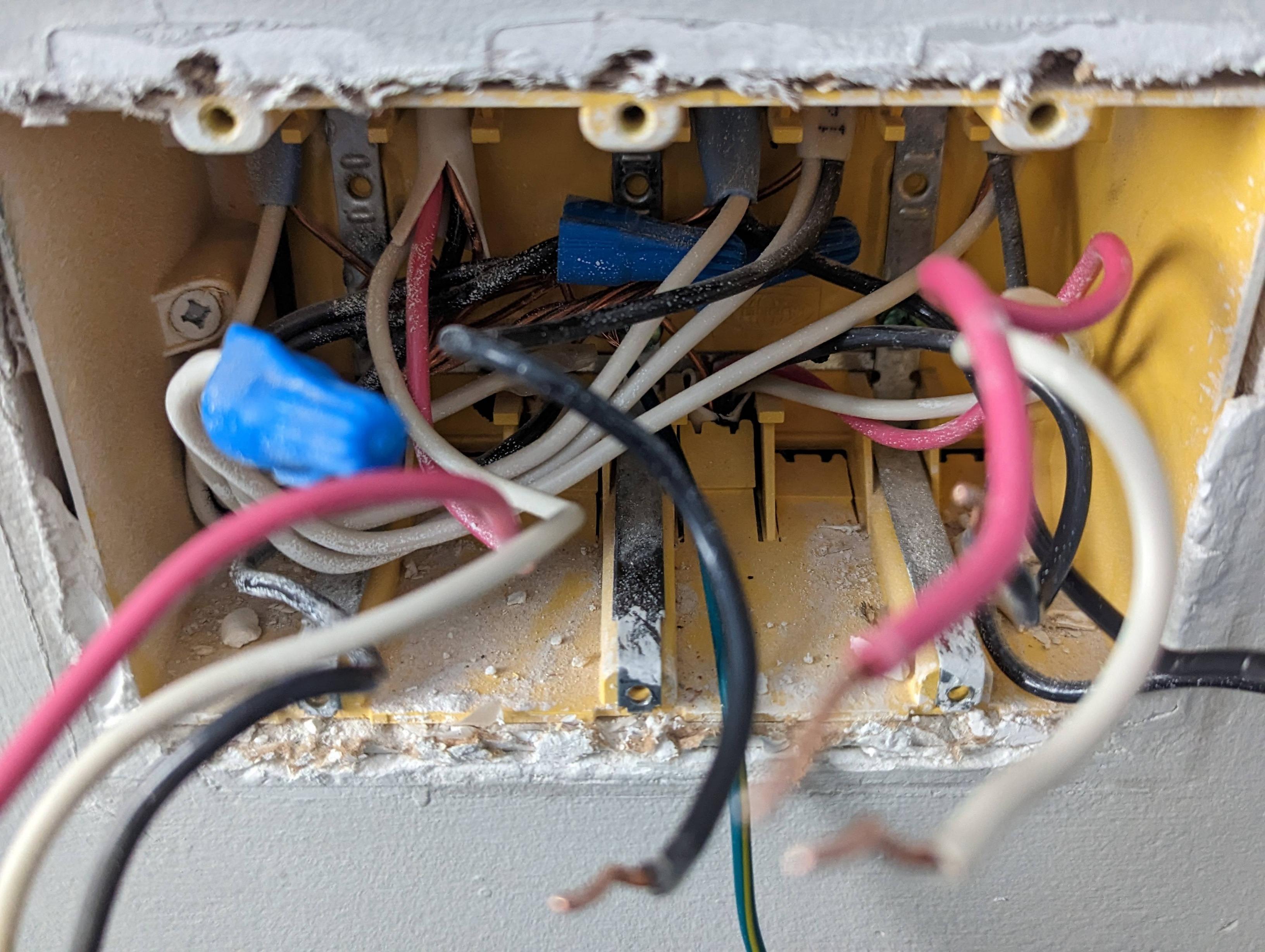 electrical box where the 3 switches are