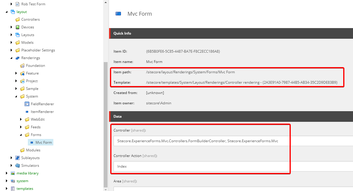 MVC Form Rendering