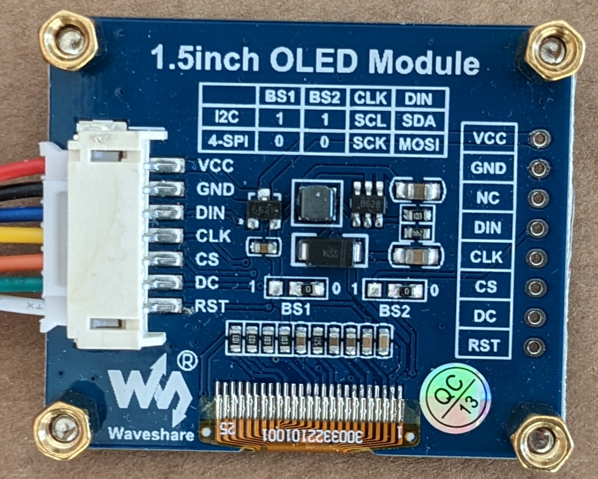 Backside of OLED module