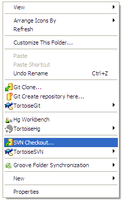 TortoiseSVN Contextual Menu