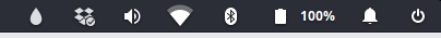 Third party icons are white with the icon theme