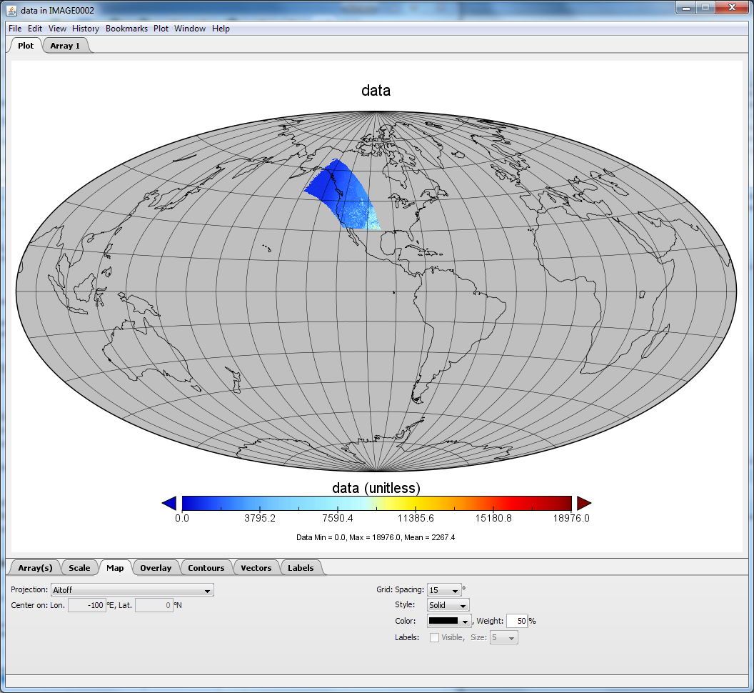 successful map plot for panoply