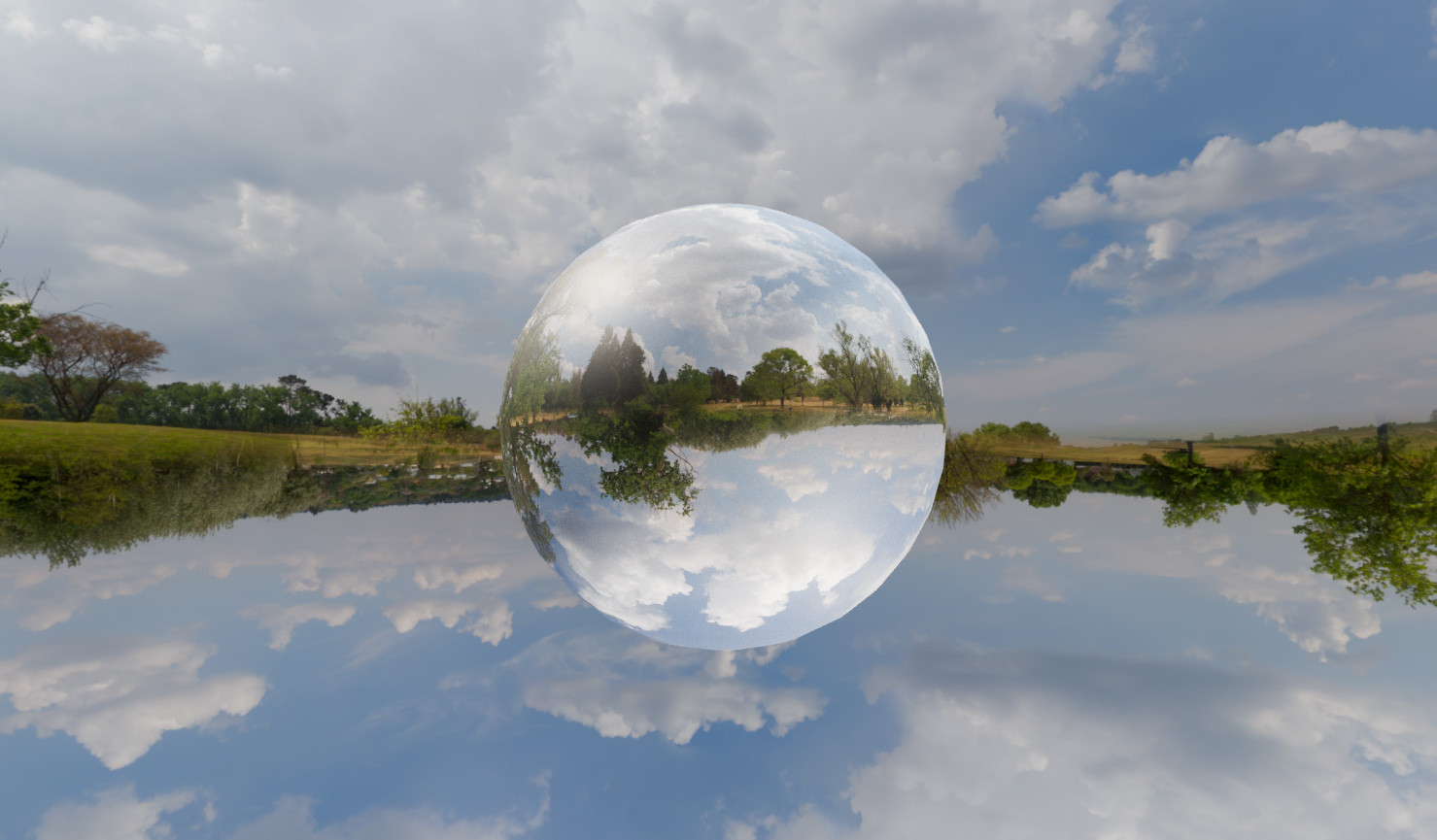 resulting sphere and sky